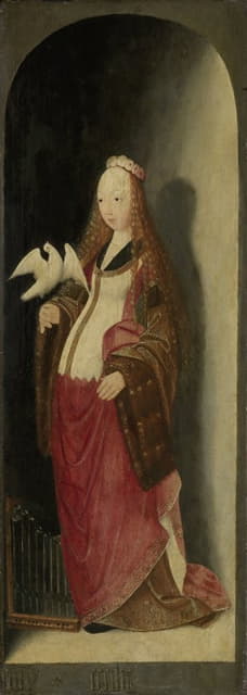 Master of the Brunswick Diptych - Saint Cecilia, right wing of a triptych