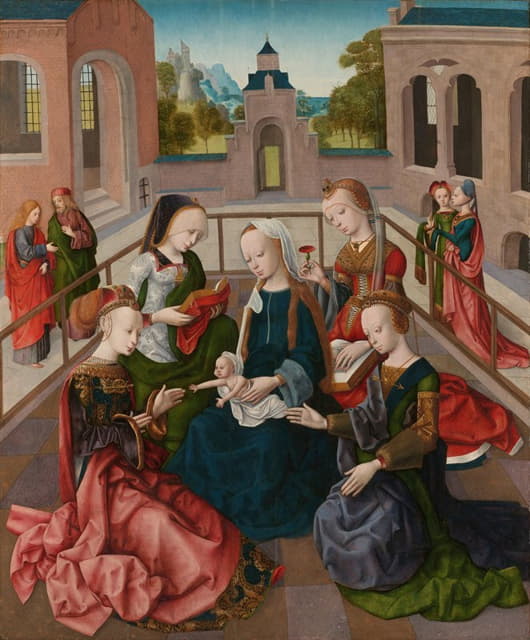 Master of the Virgo inter Virgines - The Virgin and Child with Four Holy Virgins