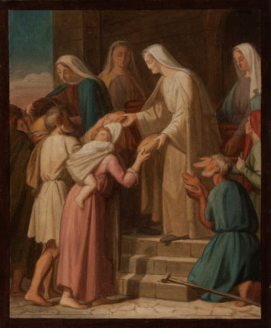 Pierre-Auguste Pichon - Sainte Geneviève distribuant le pain aux pauvres
