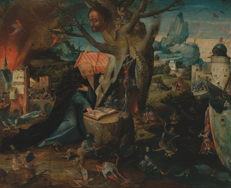 Follower of Hieronymous Bosch - Temptation of Saint Anthony