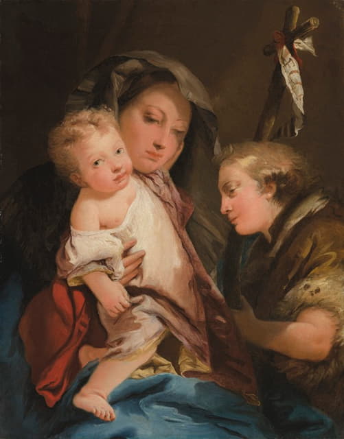Giovanni Domenico Tiepolo - The Madonna and Child with the Infant St John the Baptist