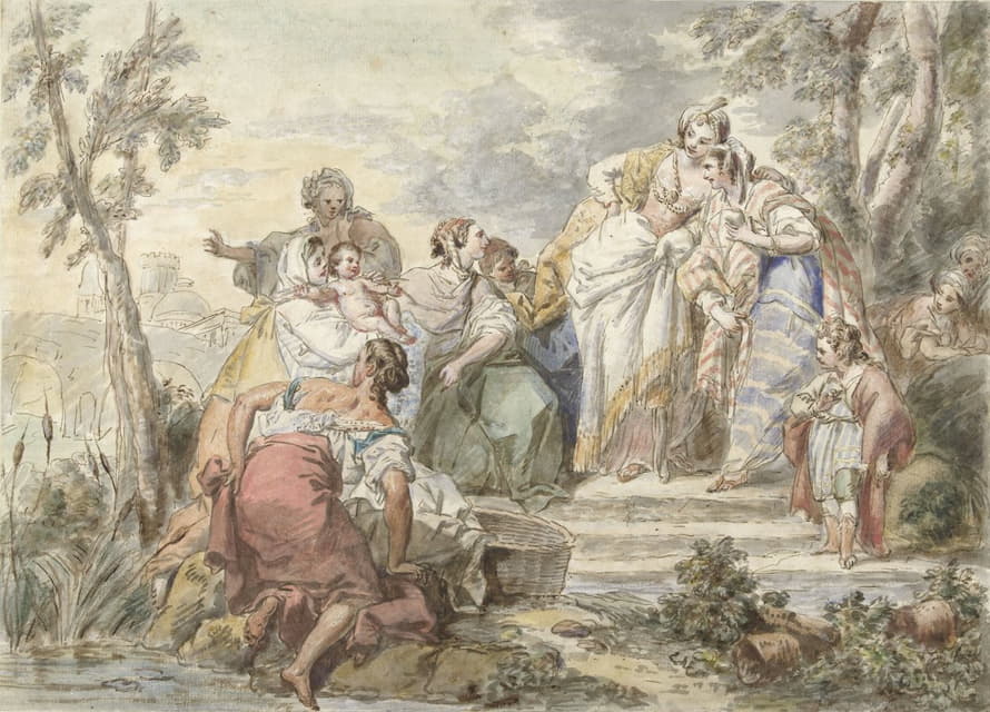 Jean-Baptiste Le Prince - De vinding van Mozes