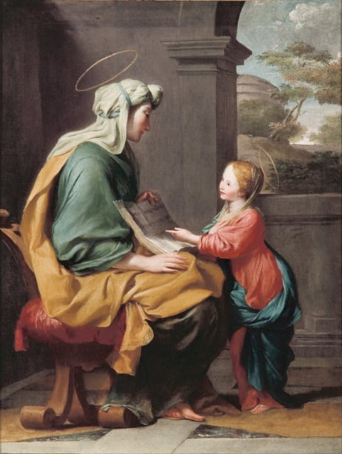 Giovanni Francesco Romanelli - The Education of the Virgin Mary