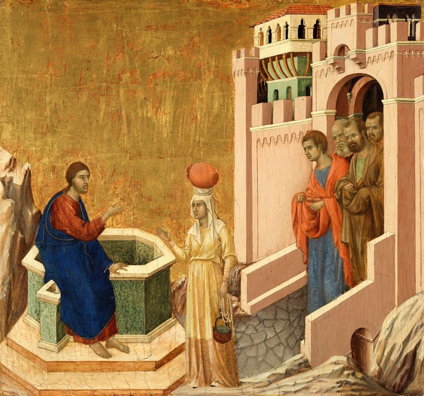 Duccio di Buoninsegna - Christ and the Samaritan Woman