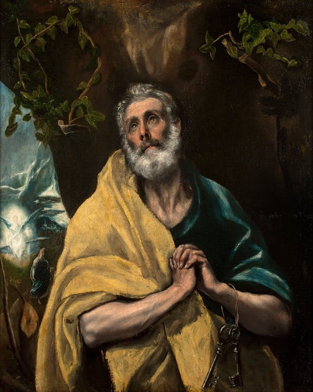 El Greco (Domenikos Theotokopoulos) - Saint Peter in Tears