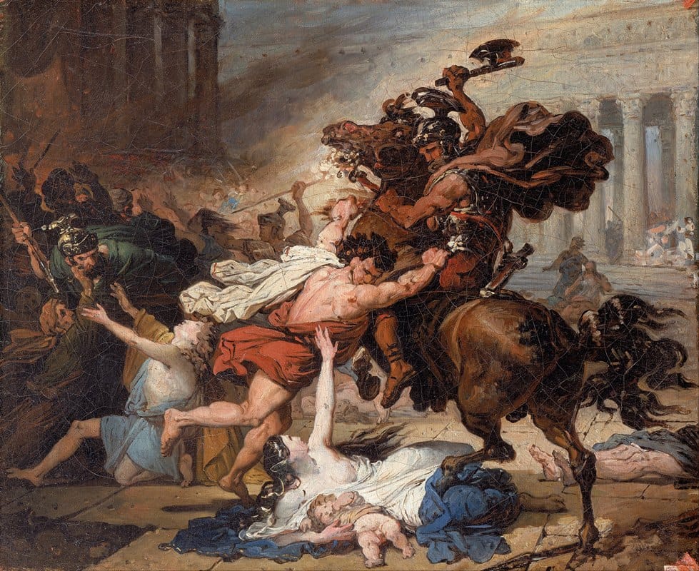 François Joseph Heim - Study for Destruction of Jerusalem by the Romans