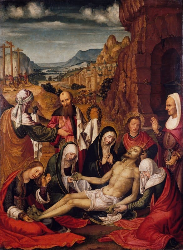 Paolo da San Leocadio - Mourning over the Dead Body of Christ