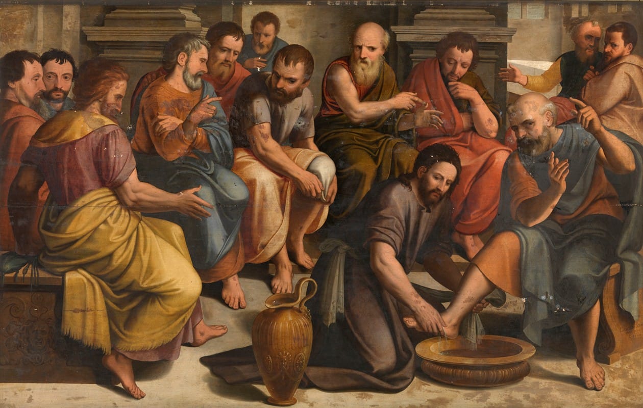 Lambert Van Noort - Christ Washing the Feet of the Apostles