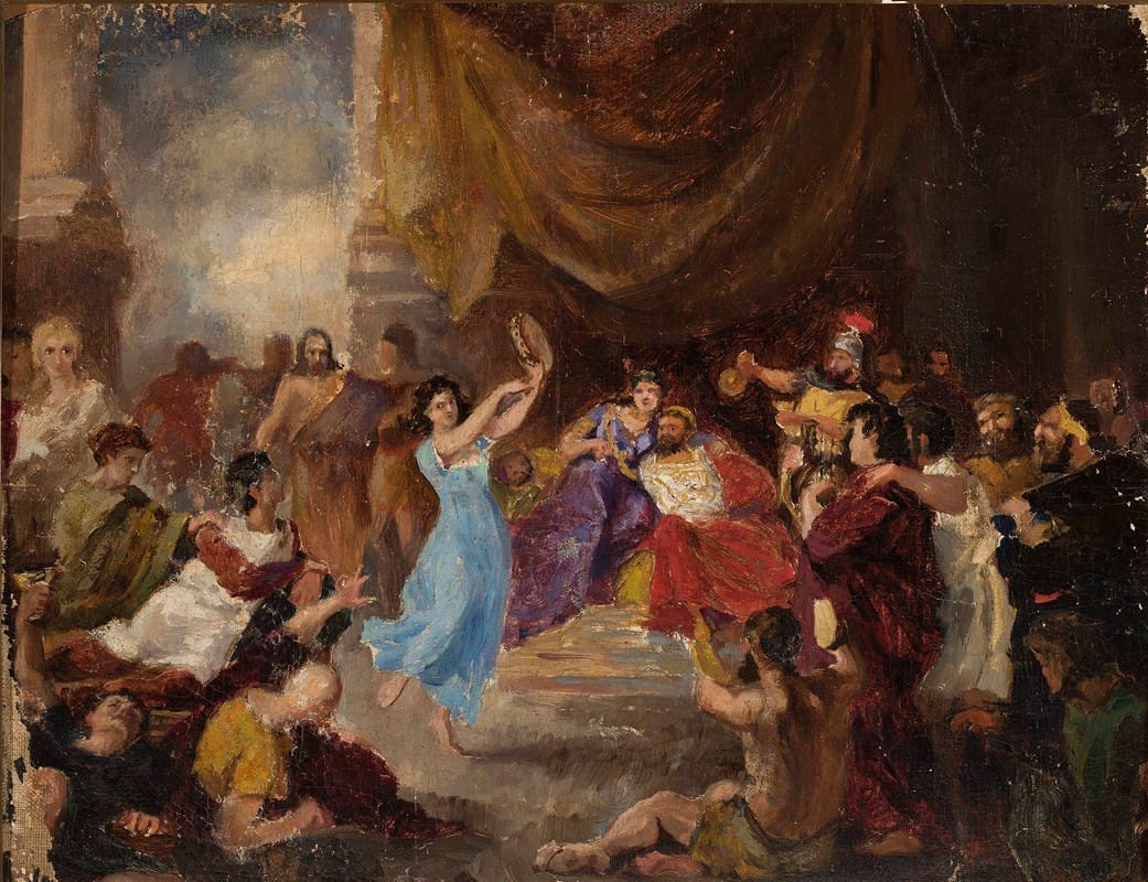 Marcin Gottlieb - Salome’s dance before Herod, sketch