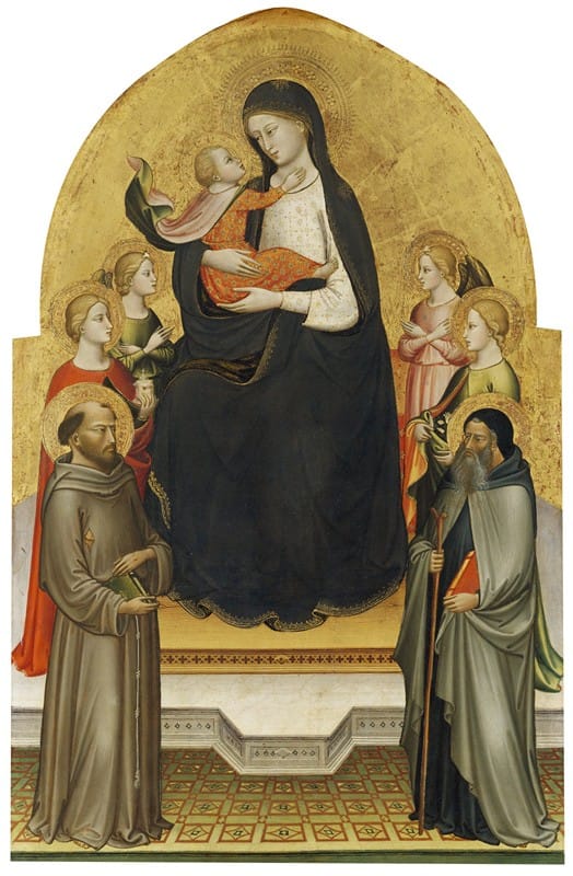 Mariotto di Nardo - Madonna and Christ Child with Angels and Saints Mary Magdalene, Francis, Dorothy and Anthony Abbot