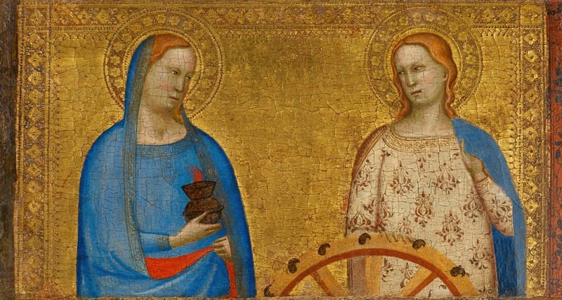 Bernardo Daddi - Saints Lucy and Catherine of Alexandria