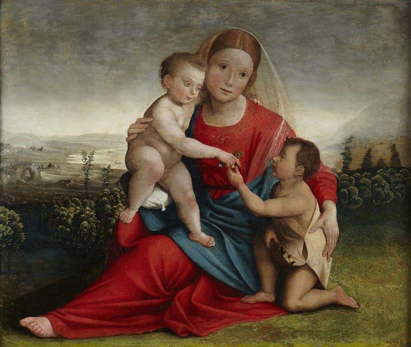 Giovanni Francesco Caroto - Virgin and Child with the Infant John