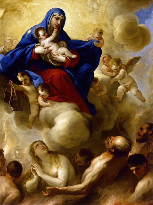 Luca Giodarno - Madonna and Child with Souls in Purgatory