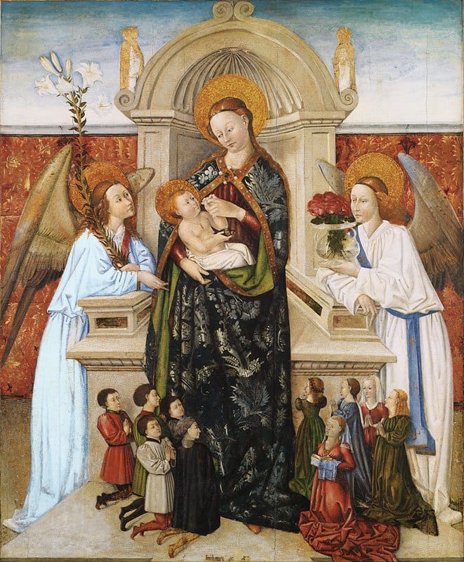 Bertomeu Baró - Virgen con el Niño, ángeles y familia de donantes