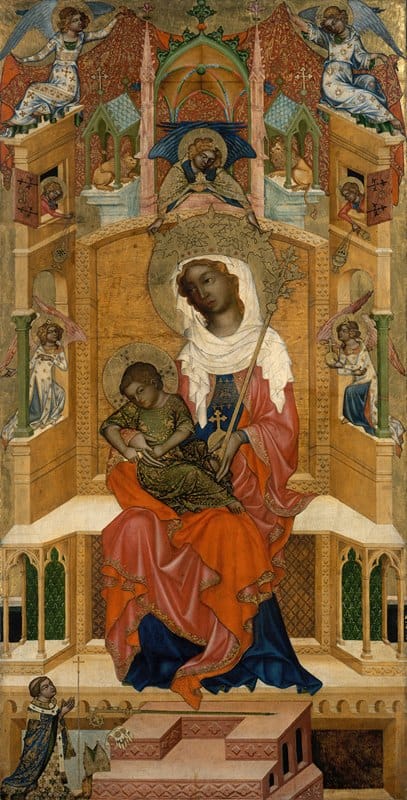 Bohemian Master - Mary Enthroned with the Child (Glatz Madonna)