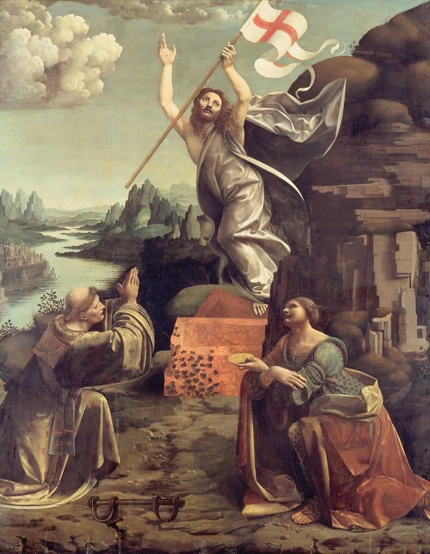 Giovanni Antonio Boltraffio - The Resurrection of Christ with the Saint Leonard of Noblac and Lucia