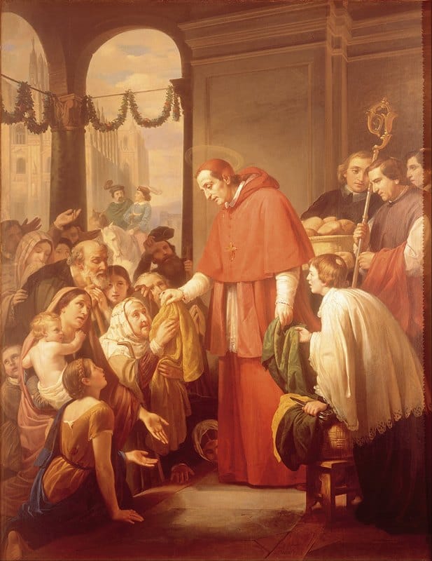 José Salomé Pina - Saint Charles Borromeo Handing out Alms to the People