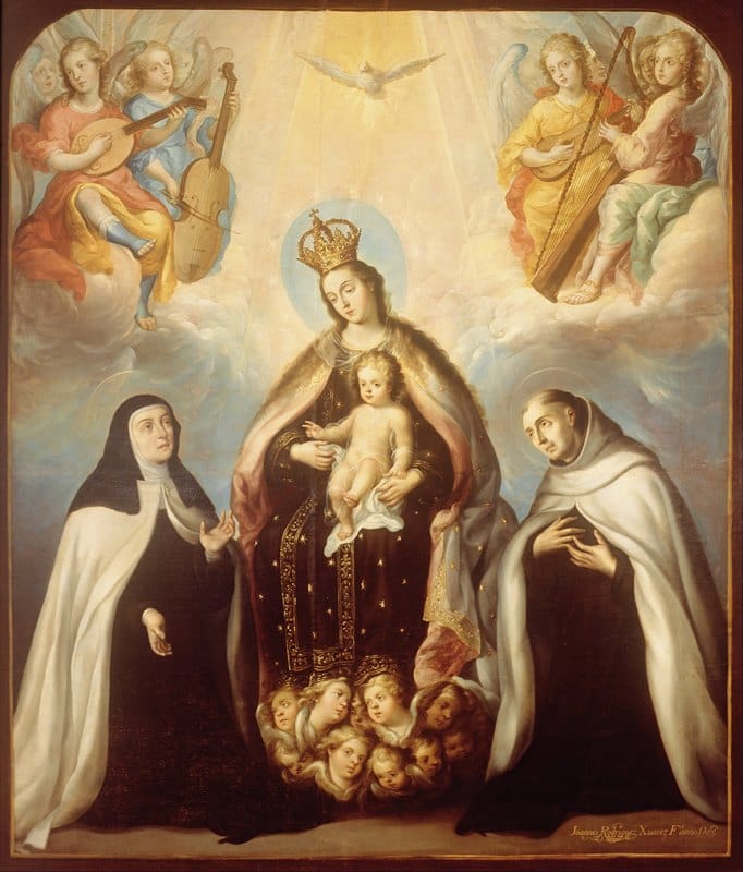 Juan Rodríguez Juárez - The Virgin of the Carmen with Saint Theresa and Saint John of the Cross