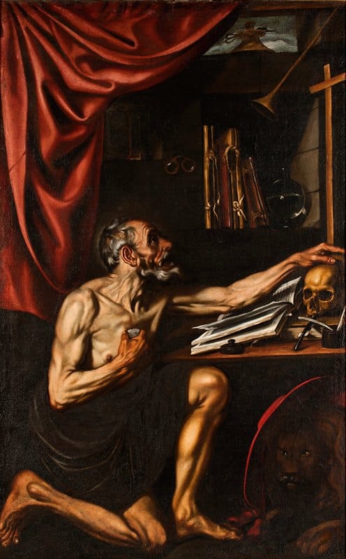 Luis Tristán - St Jerome Doing Penance in his Study