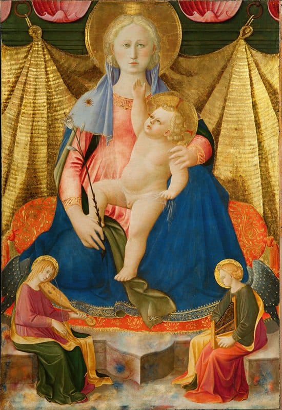 Zanobi Strozzi - The Madonna of Humility with Two Musician Angels