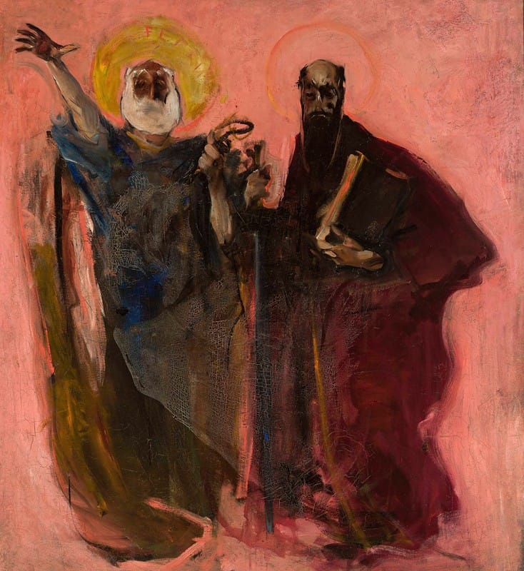 Konrad Krzyżanowski - Apostles Peter and Paul, sketch
