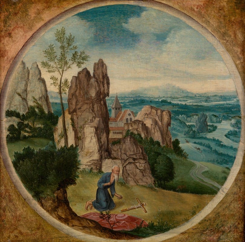 Lucas Gassel - Saint Jerome in a Landscape