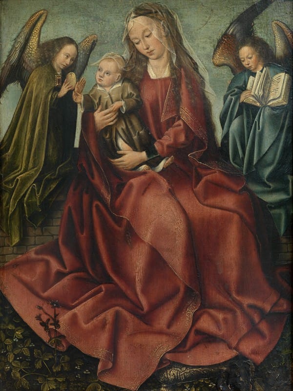Master of Frankfurt - The Virgin and Child Between Two Angels