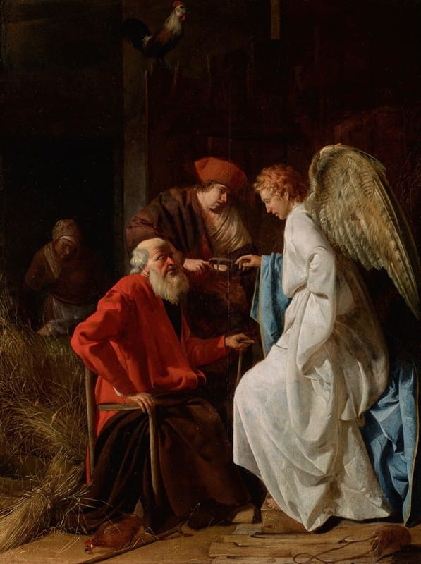 Simon Henrixz. van Amersfoort - Tobias and the Angel Curing Tobit of Blindness