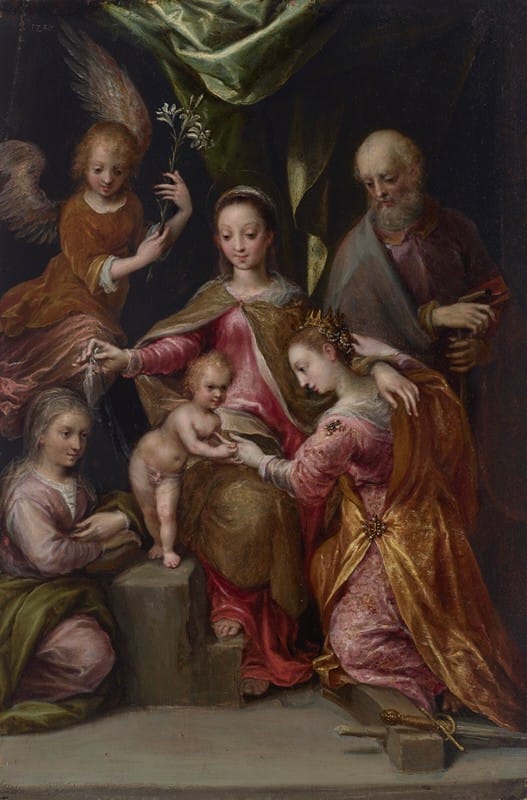 Dirk De Quade Van Ravesteyn - The Mystic Marriage of Saint Catherine of Alexandria