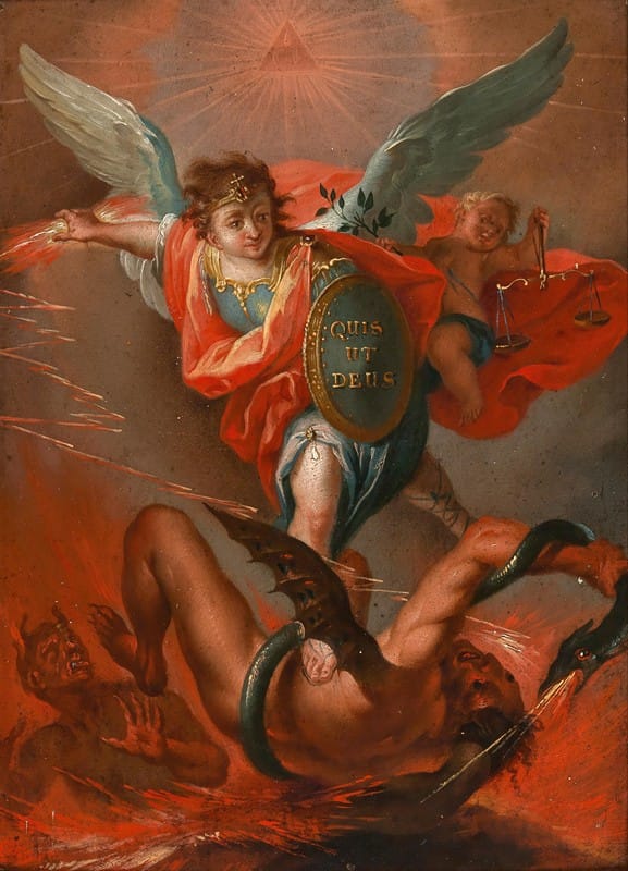 Gottfried Bernhard Göz - Archangel Michael Slaying the Dragon