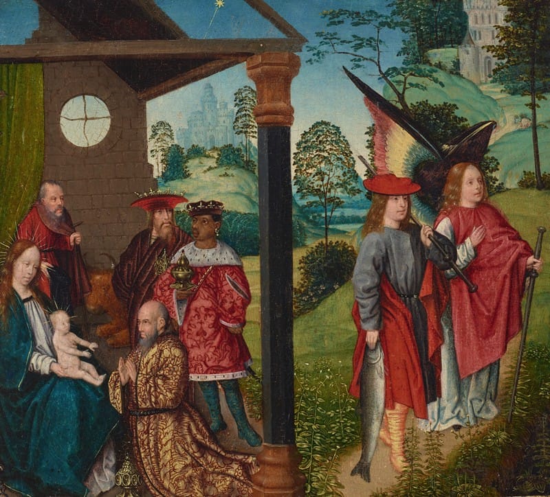 Jan Provoost - The Adoration of the Magi with Tobias and the Angel