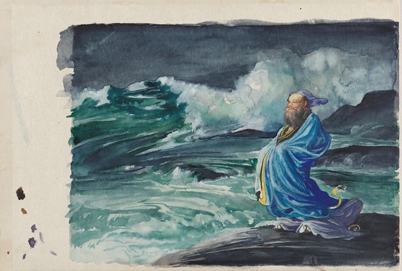 John La Farge - A Rishi Stirring Up a Storm