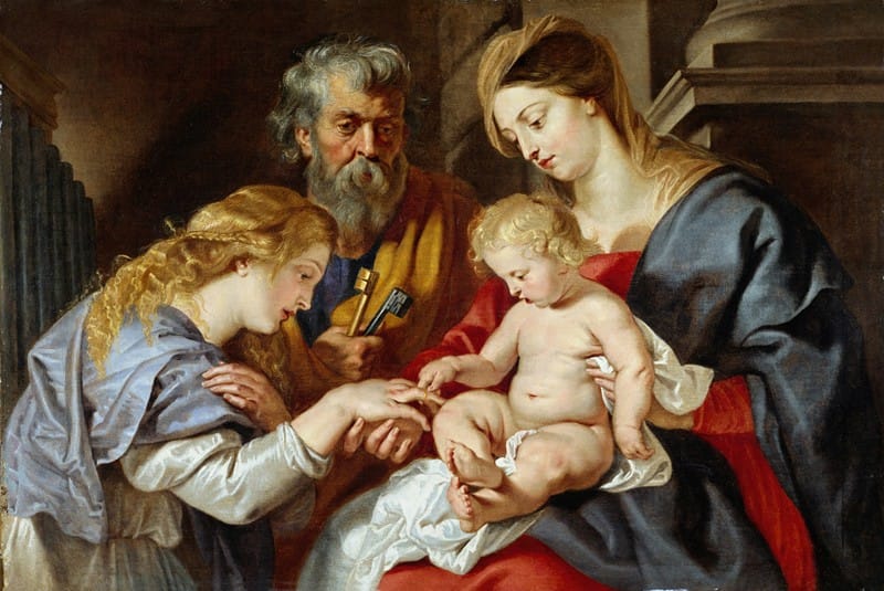 Peter Paul Rubens and workshop - The Mystic Marriage of Saint Catherine