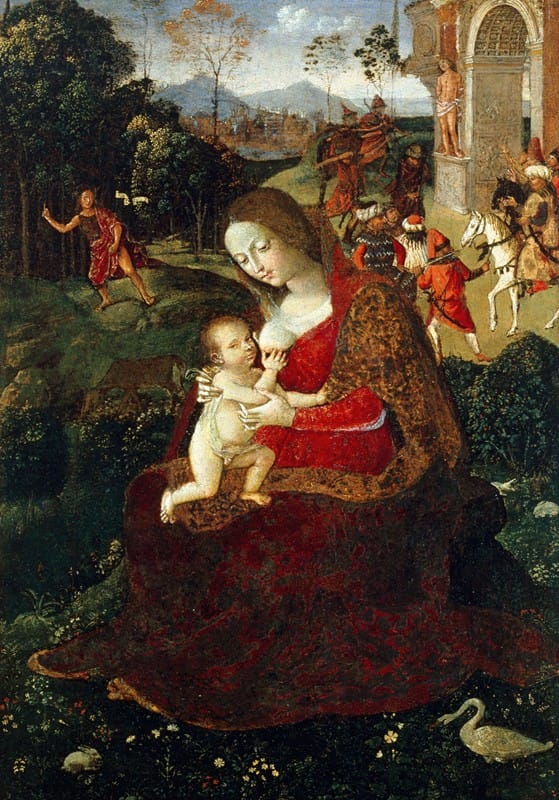 Pinturicchio - Madonna and Child with Saint John the Baptist