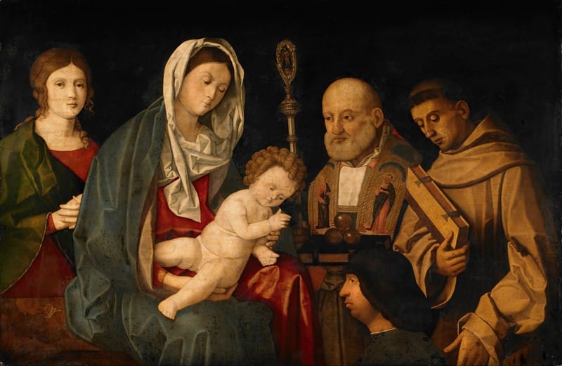 Vincenzo Catena - Virgin and Child with Saints and a Donor