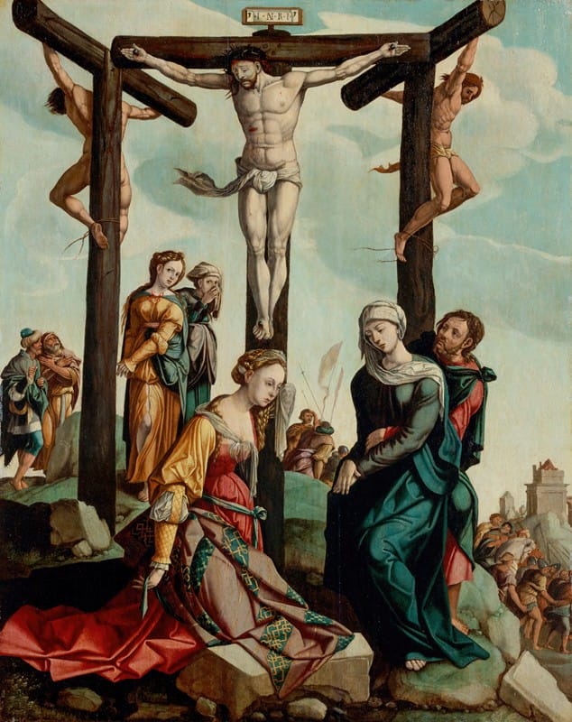 Workshop of Jan van Scorel - The Crucifixion