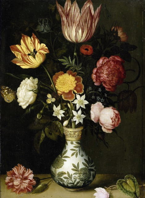 Ambrosius Bosschaert the Elder - Still Life with Flowers in a Wan-li Vase
