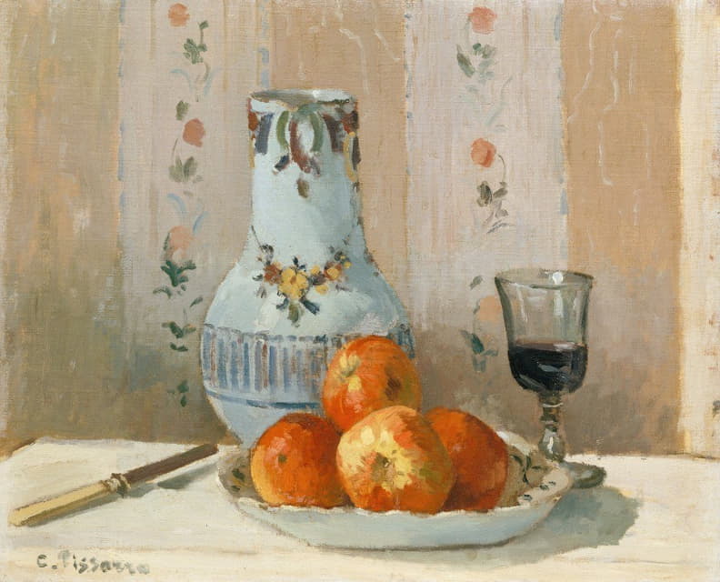 Camille Pissarro - Still Life with Apples and Pitcher
