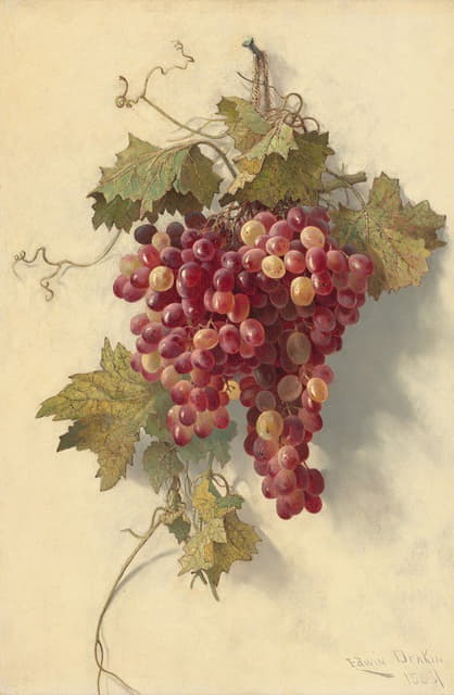 Edwin Deakin - Grapes Against White Wall