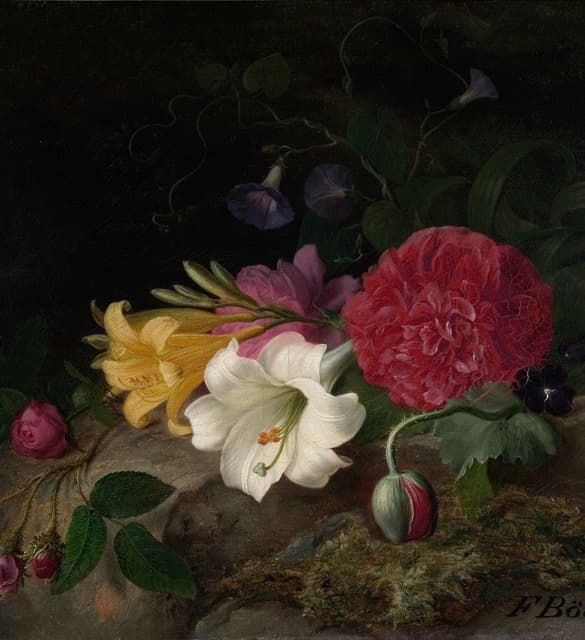 Frants Diderik Bøe - Still Life with Flowers
