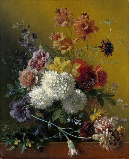 Georgius Jacobus Johannes van Os - Still Life with Flowers