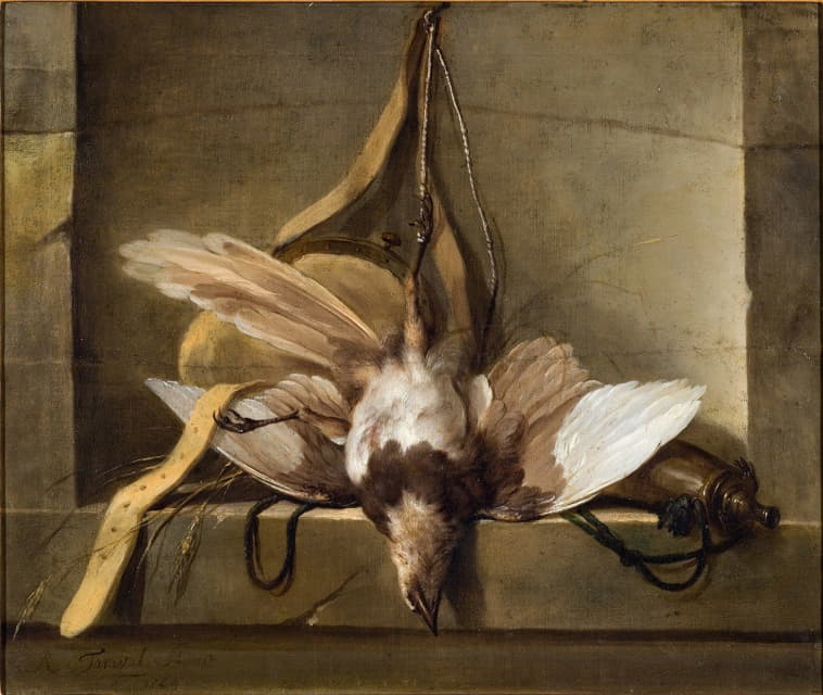Guillaume Taraval - Still Life with a Dead Bird and Hunting Gear