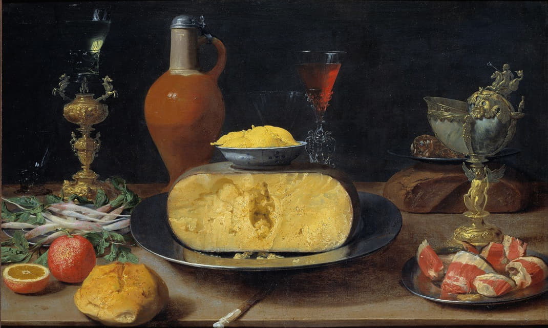 Jacob van Es - Breakfast Piece with Cheese and Goblet