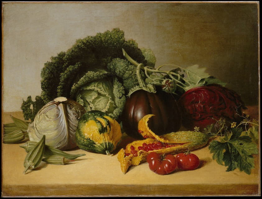 James Peale - Still Life, Balsam Apple and Vegetables