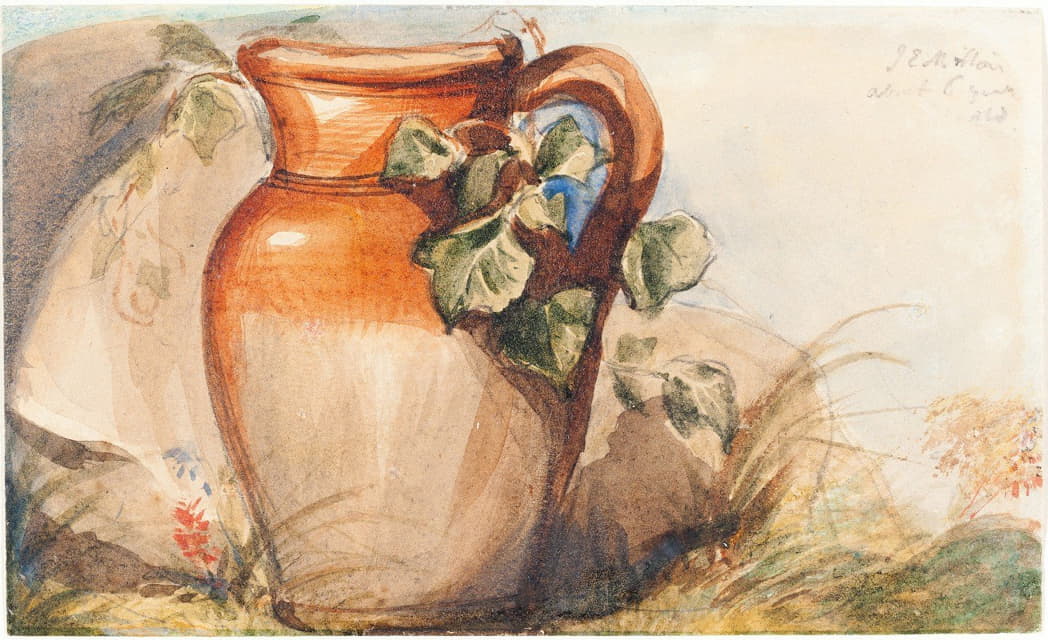 Sir John Everett Millais - Study of a Pottery Jug (recto)