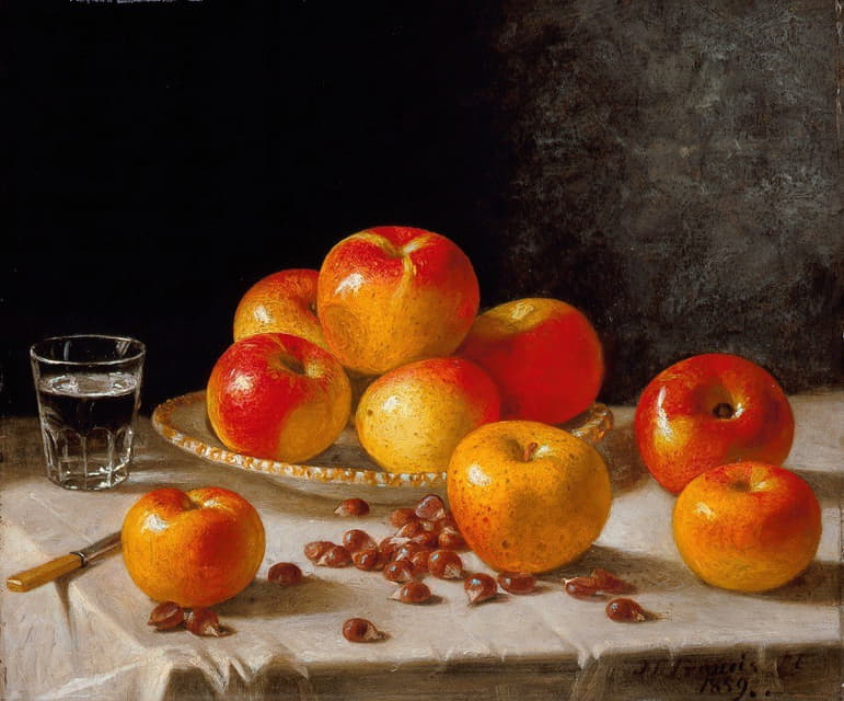 John F. Francis - Still Life, Apples and Chestnuts