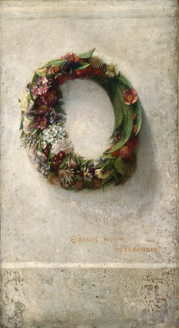 John La Farge - Wreath of Flowers