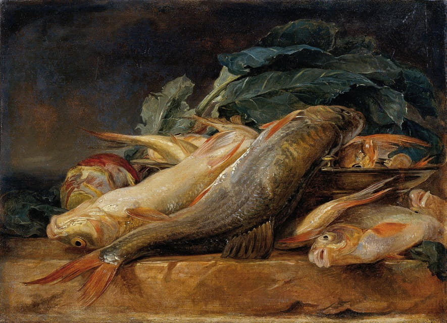 Josef Neugebauer - Still life with fish