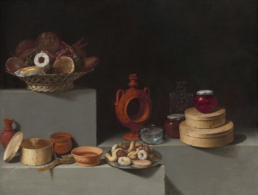 Juan van der Hamen y León - Still Life with Sweets and Pottery