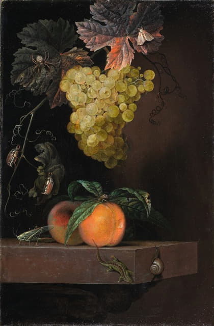 Ottmar Elliger - Still Life with Fruit, Lizard and Insects